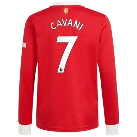 Camisola Manchester United Edinson Cavani 7 Principal 2021 2022 – Manga Comprida
